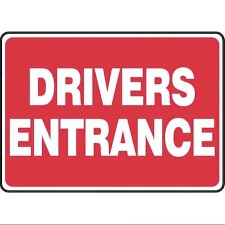 Accuform Safety Sign DRIVERS ENTRANCE 10 in x MTKC500XP
